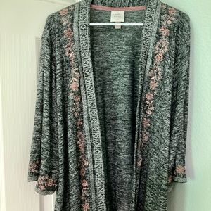 L Knox Rose Embroidered Cardigan